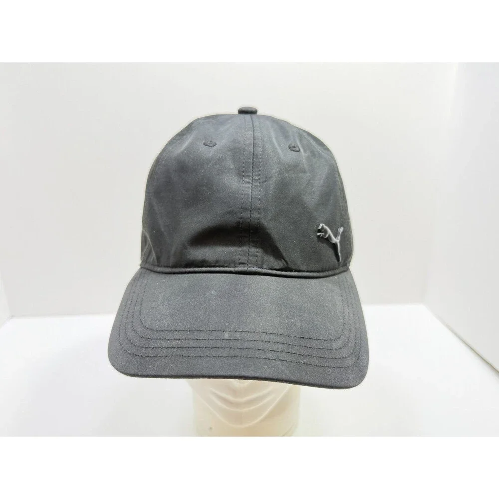 PUMA Men's Black Adjustable Baseball Cap Hat with Embroidered Logo